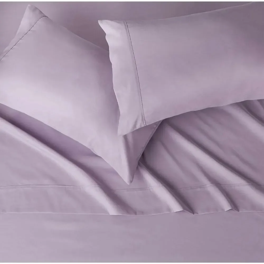 Amazon Basics Microfiber 4-Piece Sheet Set, Frosted Lavender, Solid King